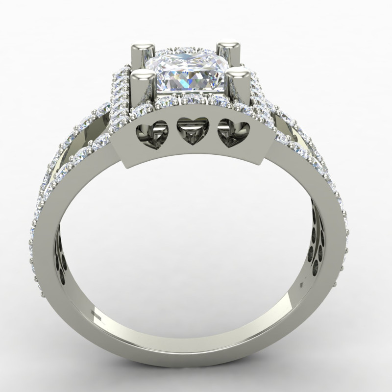 Princess American Diamond Solitaire Ring