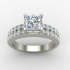 Princess American Diamond Solitaire Wedding Band