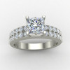 Princess American Diamond Solitaire Wedding Band
