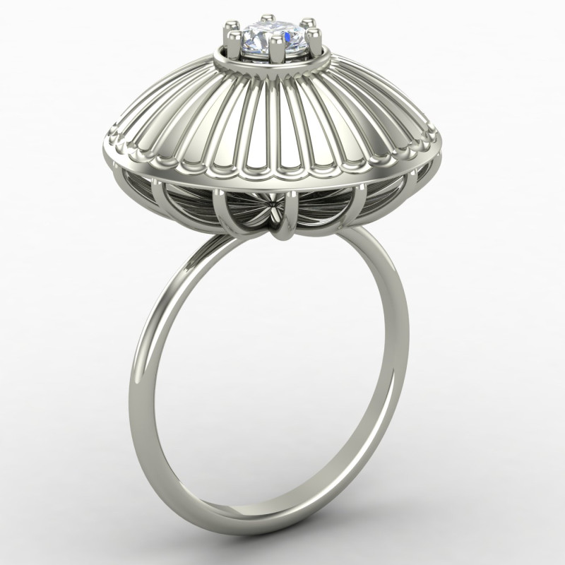 American Diamond Solitaire Cocktail Rings
