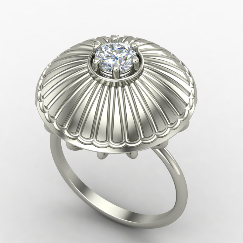 American Diamond Solitaire Cocktail Rings