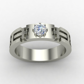 Christ Solitaire American Diamond Ring