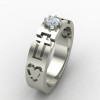 Christ Solitaire American Diamond Ring