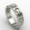 Christ Solitaire American Diamond Ring