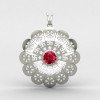 Ruby Swastik Pendant Ruby Swastik Pendant