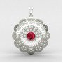 Ruby Swastik Pendant