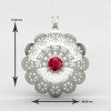 Ruby Swastik Pendant Ruby Swastik Pendant