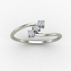 Three American Diamond Carve Ring