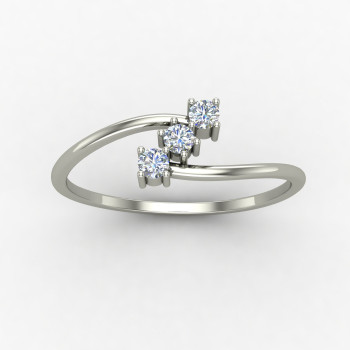 Three American Diamond Carve Ring