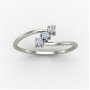 Three American Diamond Carve Ring