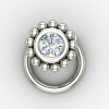 Traditional Silver Nose Pin for Festivals