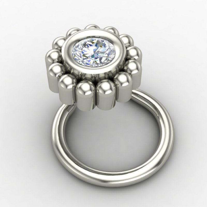 Traditional Silver Nose Pin for Festivals