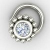 Traditional Silver Nose Pin for Festivals