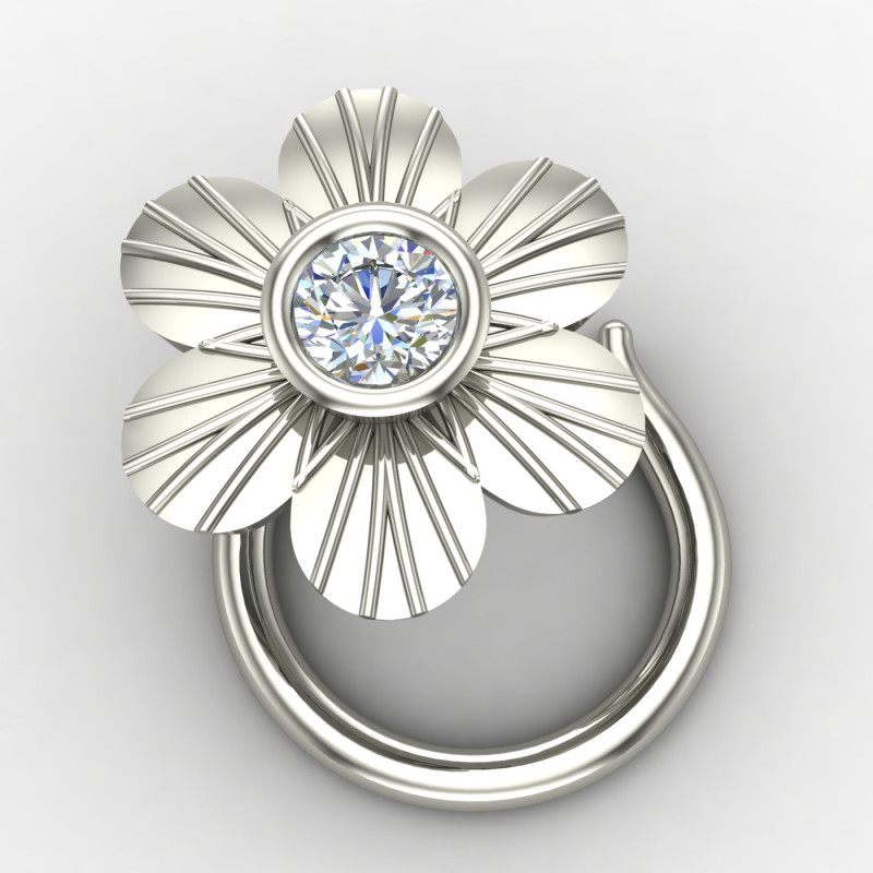 Silver Nose Pin for Bridal Look