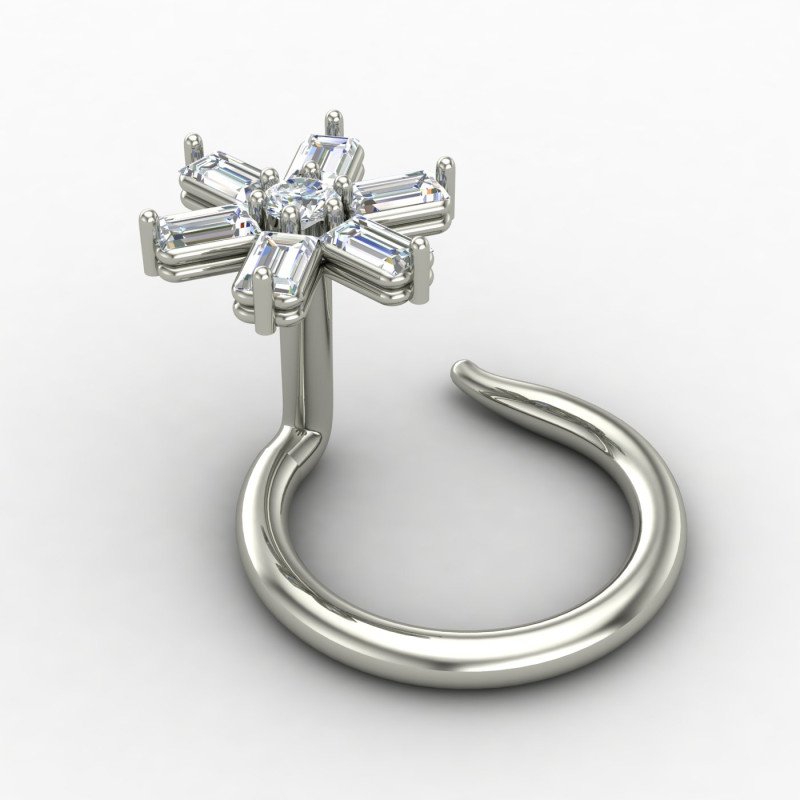 Elegant Silver Nose Pin