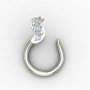 Trendy Silver Nose Pin