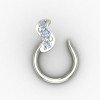 Trendy Silver Nose Pin
