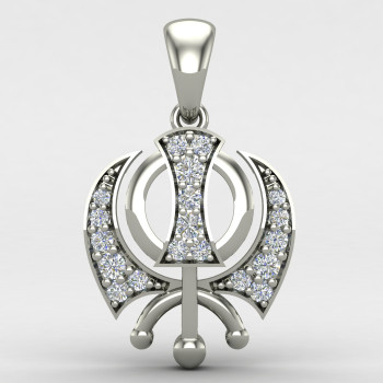 Silver Khanda Pendant