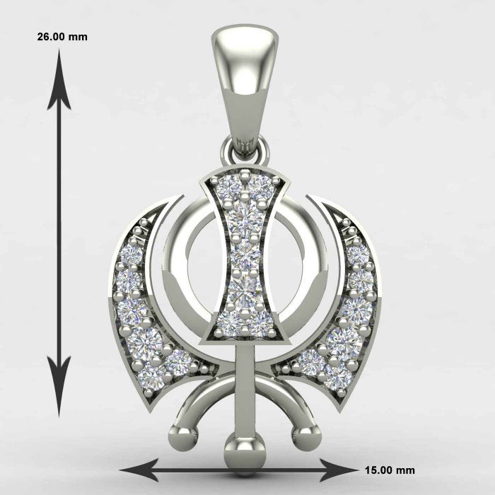 Silver Khanda Pendant Silver Khanda Pendant