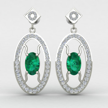 Women Emerald Earring