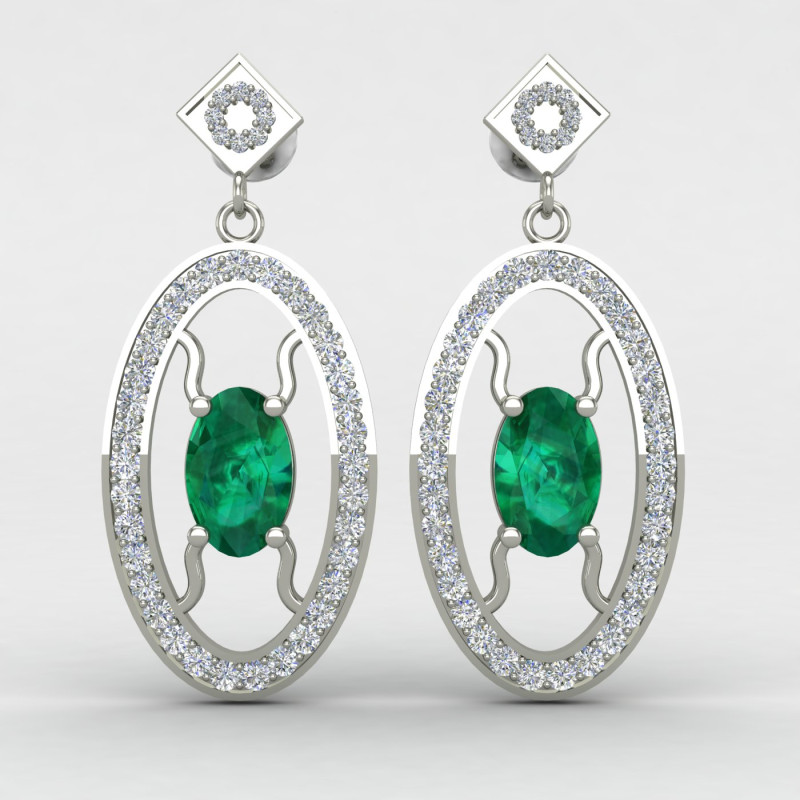 Women Emerald Earring