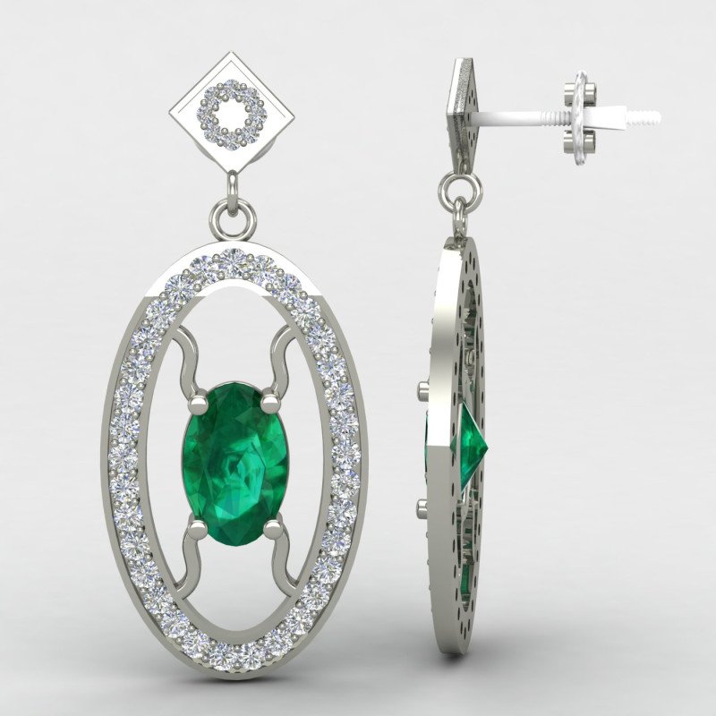 Women Emerald Earring