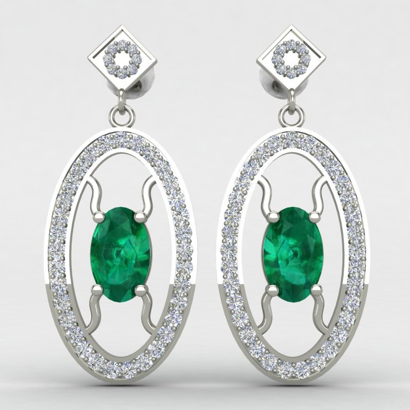 Women Emerald Earring