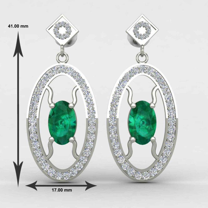 Women Emerald Earring