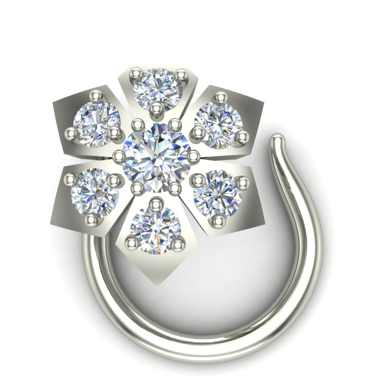 Traditional Modern Silver Nose Pin
