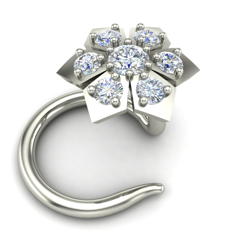 Traditional Modern Silver Nose Pin