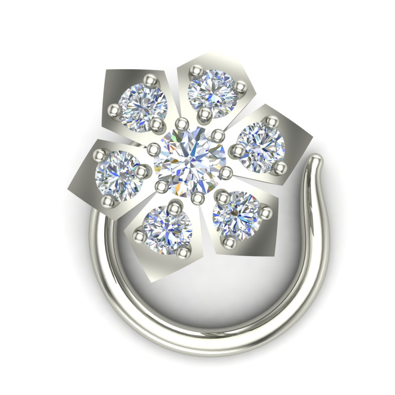 Traditional Modern Silver Nose Pin
