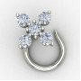 Modern Silver Nose Pin