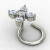Modern Silver Nose Pin