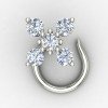 Modern Silver Nose Pin
