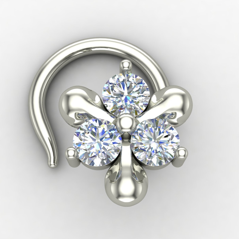 Silver Nose Pin for College Girls