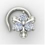 Silver Nose Pin for College Girls