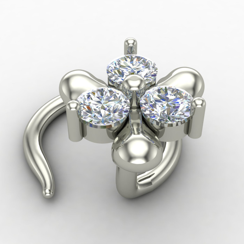 Silver Nose Pin for College Girls