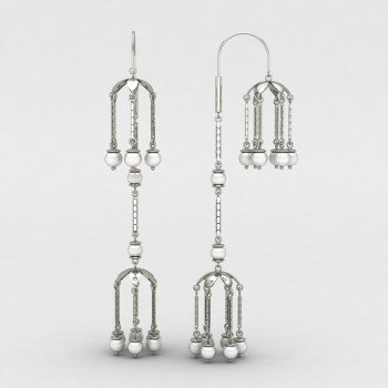 Double Jhumka Pearl Earrings
