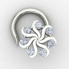 Floral Silver Nose Pin