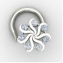 Floral Silver Nose Pin