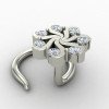 Floral Silver Nose Pin