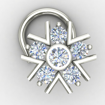 Silver Nose Pin for Festive Wear