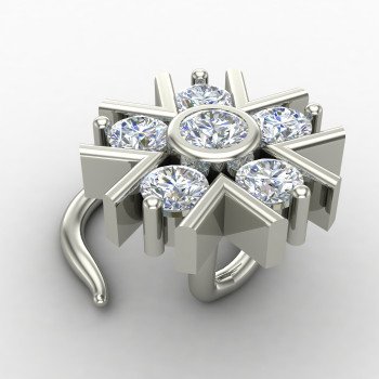Silver Nose Pin for Festive Wear Silver Nose Pin for Festive Wear