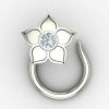 Silver Nose Pin with Stone