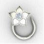 Silver Nose Pin with Stone