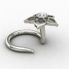 Silver Nose Pin with Stone