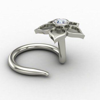 Silver Nose Pin with Stone Silver Nose Pin with Stone
