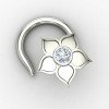 Silver Nose Pin with Stone