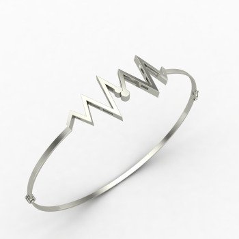 Web Silver Bangle