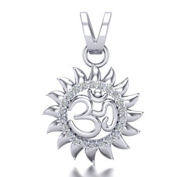 Om Sun Silver Locket